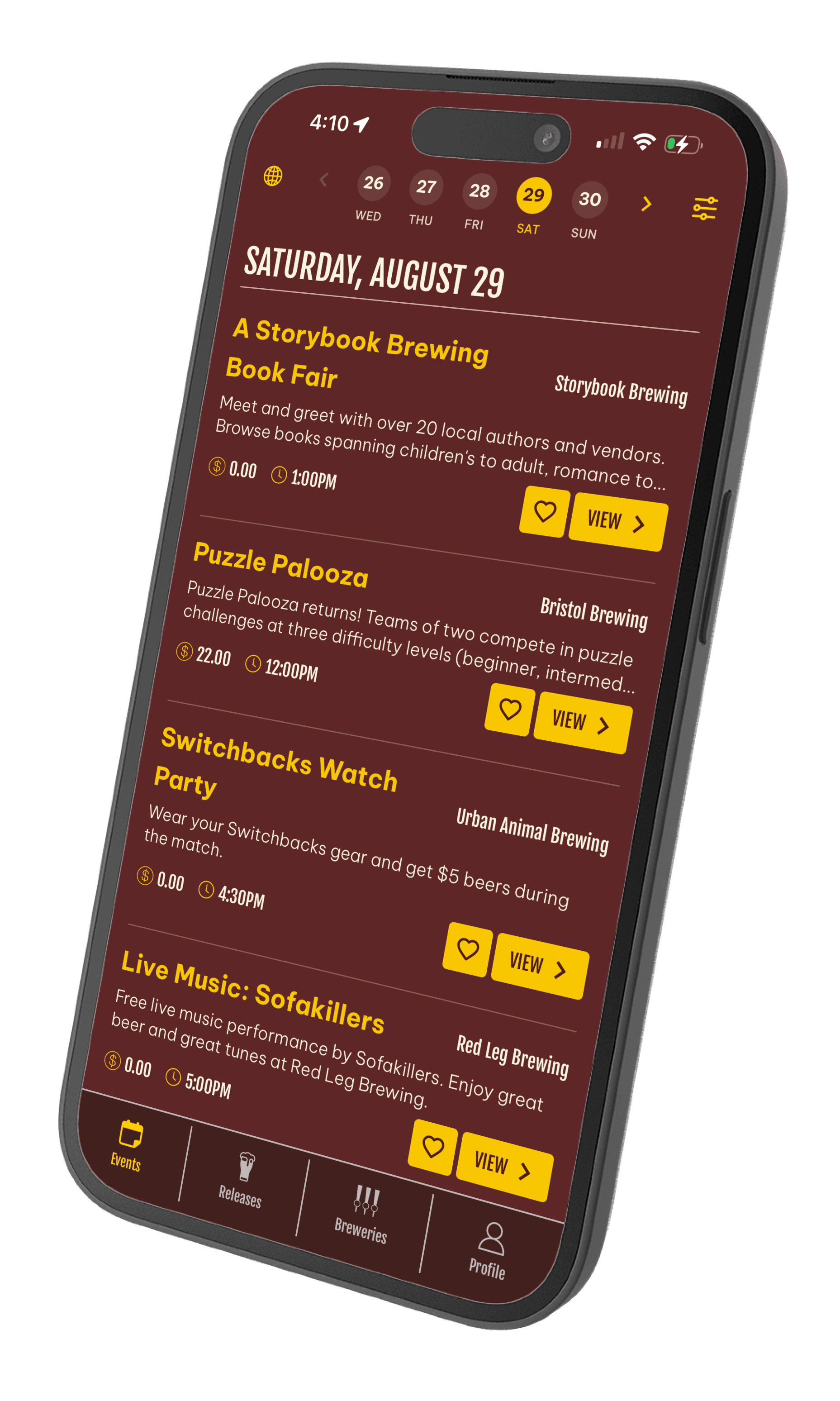 Hoppenings app on iPhone
